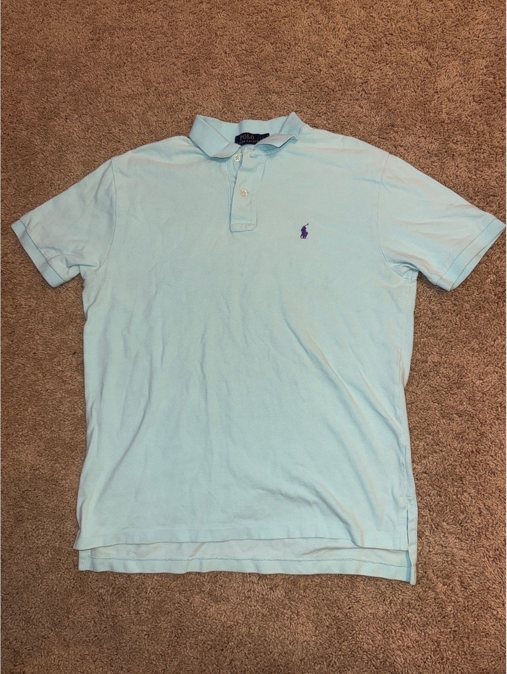 Polo Ralph Lauren Classic Fit Polo Shirt in Light Blue, Size Large